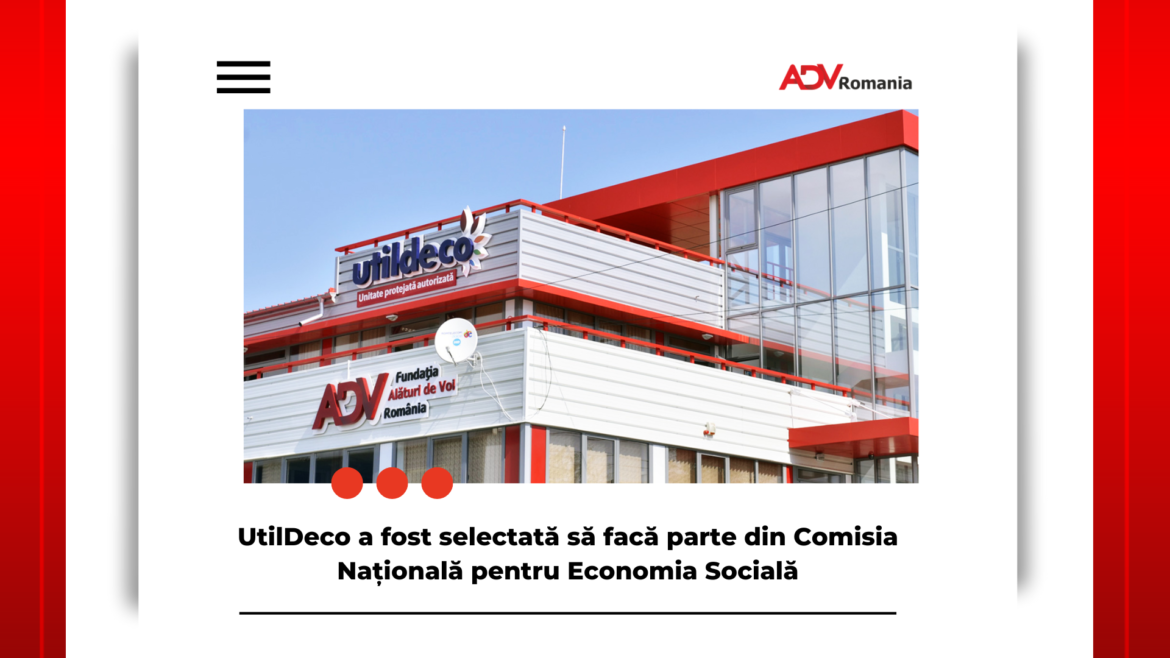 Clădire Modernă UtilDeco cu Logo ADV Romania