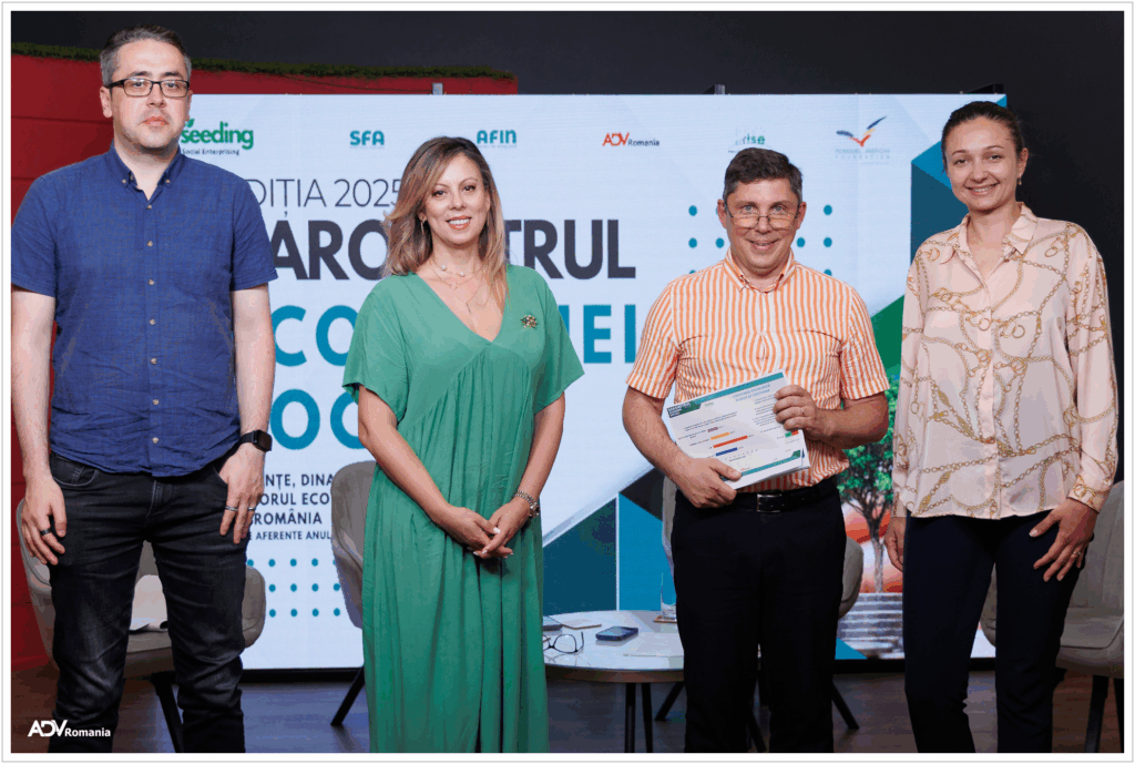 La lansarea oficială a Barometrului Economiei Sociale ediția 2025 au fost prezenți autorii raportului: Conf. univ. dr. Ciprian Iftimoaei (Universitatea „Petre Andrei” din Iași) și Asist. univ. dr. Vicențiu-Robert Gabor (Universitatea „Alexandru Ioan Cuza” din Iași), alături de Angela Achiței (președinte ADV România) și Elena Vasiliu, care a moderat evenimentul