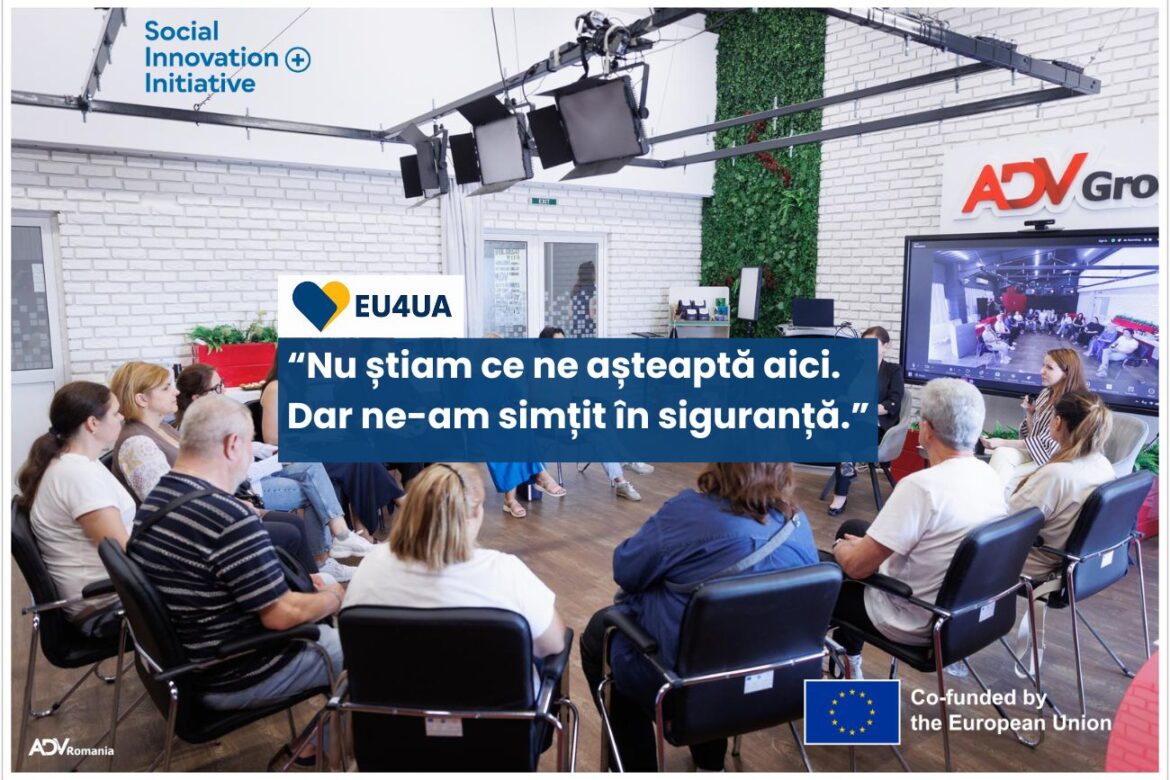 Refugiați ucraineni participă la un focus grup în Iași, organizat de ADV România și Fundația Bethany, în cadrul proiectului EU4UA, discutând deschis despre nevoile lor de integrare în România.