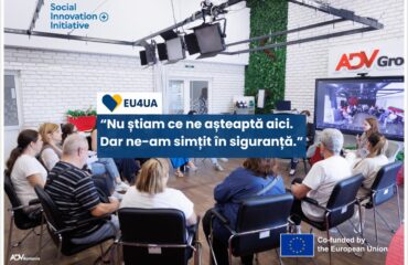 Refugiați ucraineni participă la un focus grup în Iași, organizat de ADV România și Fundația Bethany, în cadrul proiectului EU4UA, discutând deschis despre nevoile lor de integrare în România.