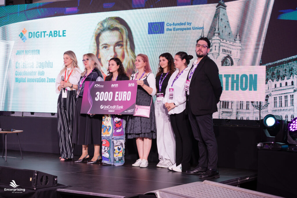 Echipa proiectului APROAPE primește premiul pentru soluția câștigătoare a Hackathonului DIGIT-ABLE.